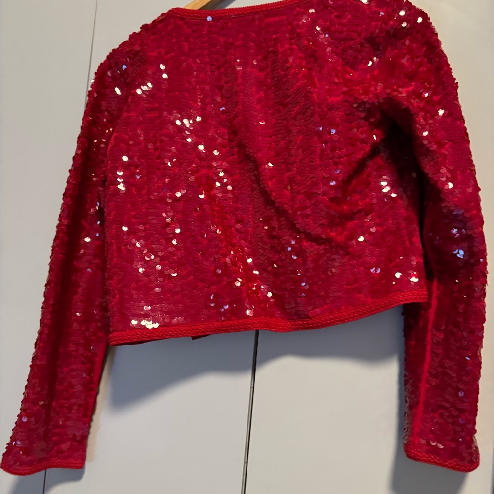 J Crew Mariner jersey lady jacket with sequins - Picture 2 of 4